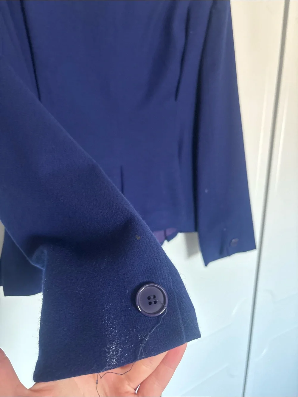Dior Women's Double-Breasted Deep Blue Blazer skirt set “The Suit”